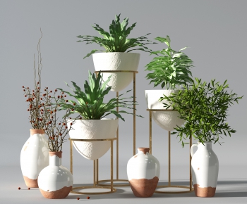 Modern Potted Green Plant-ID:811089723