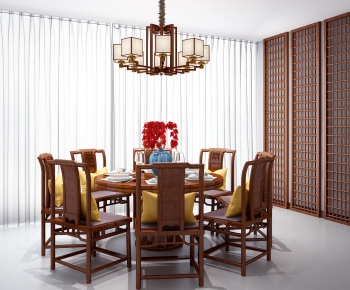 New Chinese Style Dining Table And Chairs-ID:515743697