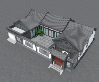 New Chinese Style Villa Appearance-ID:281490694