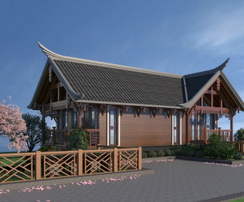 New Chinese Style Villa Appearance-ID:358896316