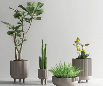 Modern Potted Green Plant-ID:687294414