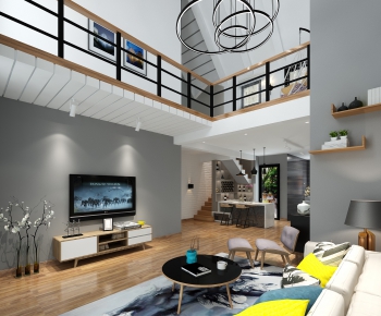 Modern A Living Room-ID:970276279
