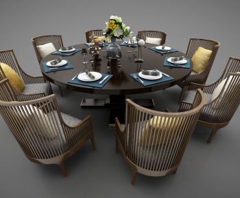 New Chinese Style Dining Table And Chairs-ID:574294491