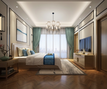 New Chinese Style Bedroom-ID:992276568
