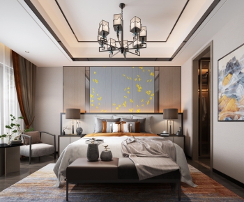 New Chinese Style Bedroom-ID:638381613