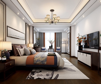 New Chinese Style Bedroom-ID:243581114