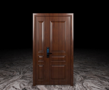 New Chinese Style Unequal Double Door-ID:993118348