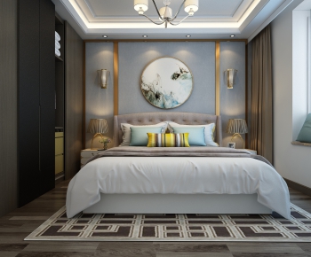 New Chinese Style Bedroom-ID:293643391