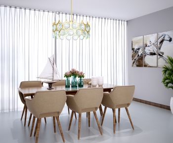 Nordic Style Dining Table And Chairs-ID:275016455