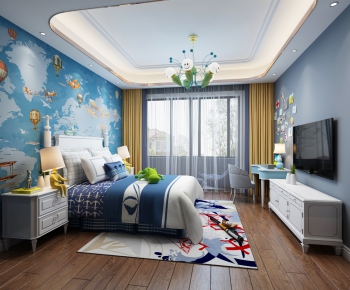 Mediterranean Style Boy's Room And Son's Room-ID:378939961