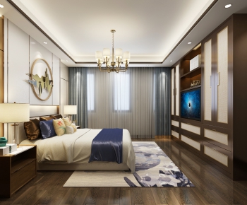 New Chinese Style Bedroom-ID:380370166