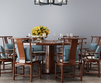 New Chinese Style Dining Table And Chairs-ID:480186857