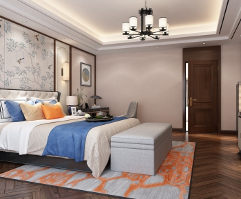 New Chinese Style Bedroom-ID:978394958