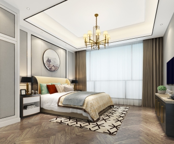 New Chinese Style Bedroom-ID:785654392