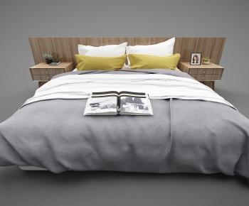 Modern Double Bed-ID:948447154