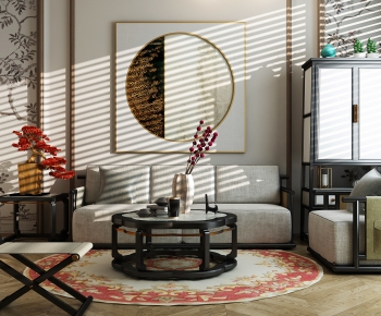 New Chinese Style Sofa Combination-ID:225188794
