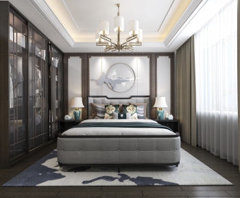 New Chinese Style Bedroom-ID:990546138