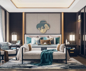 New Chinese Style Bedroom-ID:971047123