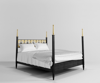 New Chinese Style Double Bed-ID:793157885