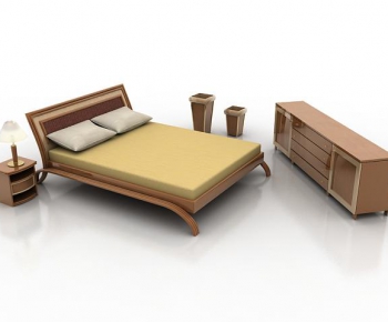 Modern Double Bed-ID:215426925