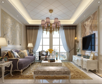 European Style A Living Room-ID:676414323