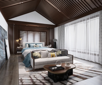 New Chinese Style Bedroom-ID:929387424