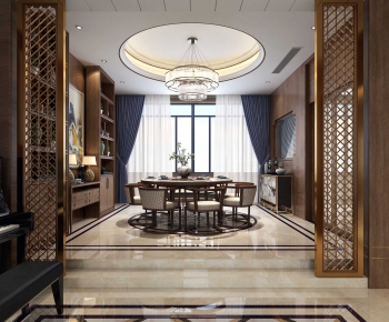 New Chinese Style Dining Room-ID:925244418