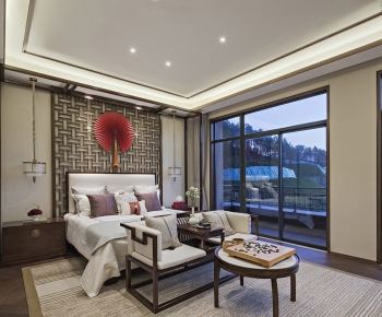 New Chinese Style Bedroom-ID:280522438