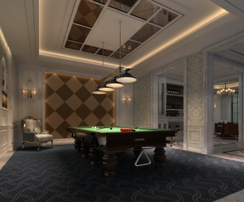 Simple European Style Billiards Room-ID:418402239