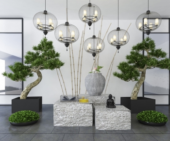 New Chinese Style Potted Green Plant-ID:888989542