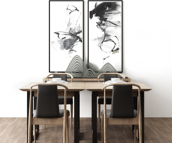 New Chinese Style Dining Table And Chairs-ID:793493226