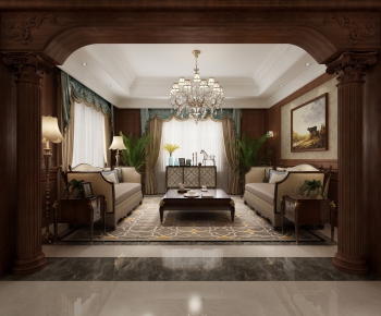 Classical Style A Living Room-ID:558241795