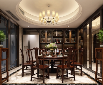 New Chinese Style Dining Room-ID:912695545