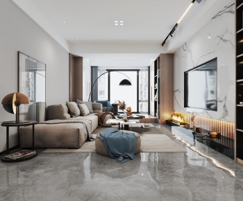 Modern Hong Kong Style A Living Room-ID:836251358