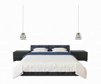 Modern Double Bed-ID:509884222