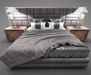 Modern Double Bed-ID:542121812