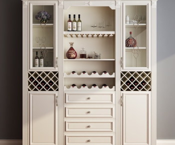 Simple European Style Wine Cabinet-ID:174327426