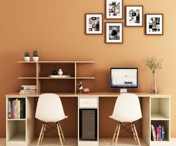 Modern Computer Desk And Chair-ID:765501722