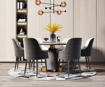 Modern Dining Table And Chairs-ID:720747898