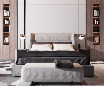 Modern Double Bed-ID:114414828