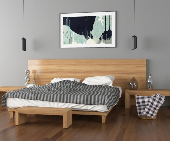 Nordic Style Double Bed-ID:712877292