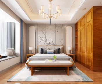 New Chinese Style Bedroom-ID:970712184
