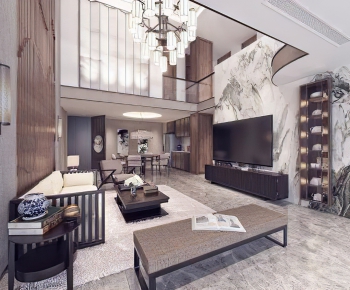 New Chinese Style A Living Room-ID:126318875
