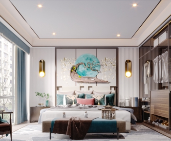 New Chinese Style Bedroom-ID:533098871