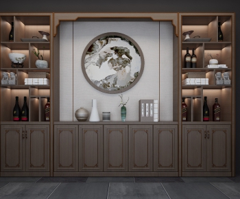 New Chinese Style Wine Cabinet-ID:215267883