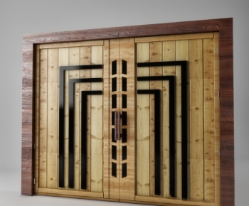 Modern Solid Wood Door-ID:562918285