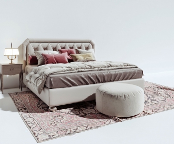 Modern Double Bed-ID:891376183