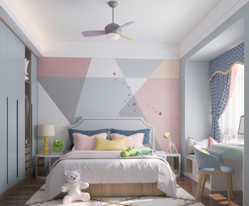 Nordic Style Girl's Room Daughter's Room-ID:636731376