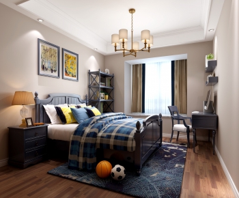 American Style Bedroom-ID:387958396