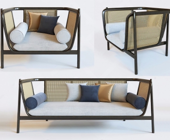 New Chinese Style A Sofa For Two-ID:551201396
